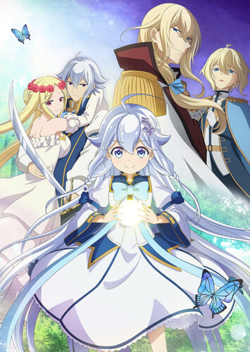 Poster showing Chichi wa Eiyuu, Haha wa Seirei, Musume no Watashi wa Tenseisha. Anime