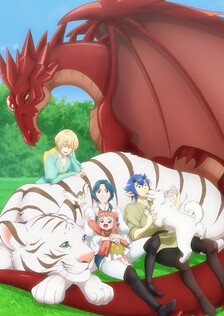 Poster showing Isekai de Mofumofu Nadenade suru Tame ni Ganbattemasu. Anime