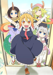 Poster showing Kobayashi-san Chi no Maid Dragon Anime