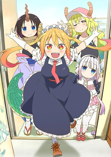 Poster showing Kobayashi-san Chi no Maid Dragon Anime
