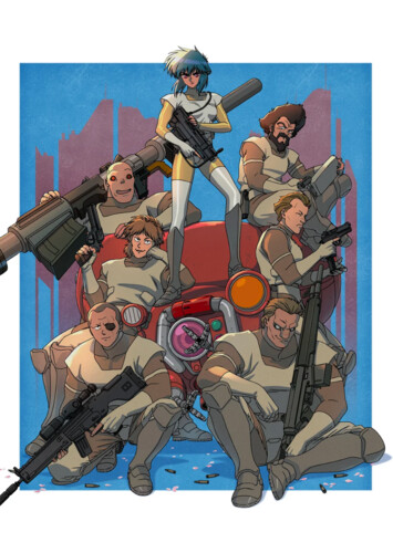 Poster showing Koukaku Kidoutai: THE GHOST IN THE SHELL Anime