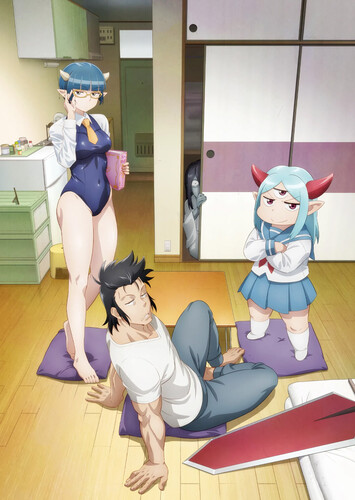 Poster showing Lv1 Maou to One Room Yuusha Anime