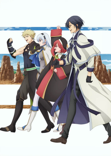 Poster showing Mikata ga Yowasugite Hojo Mahou ni Tesshiteita Kyuutei Mahoushi, Tsuihou sarete Saikyou wo Mezasu Anime