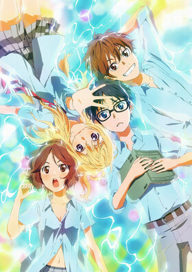 Poster showing Shigatsu wa Kimi no Uso Anime