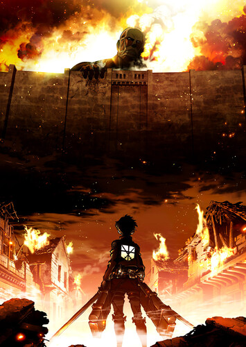 Poster showing Shingeki no Kyojin Anime