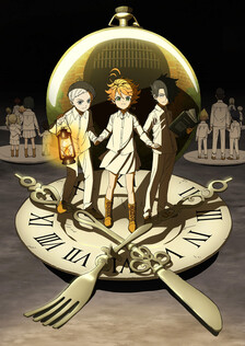 Poster showing Yakusoku no Neverland Anime